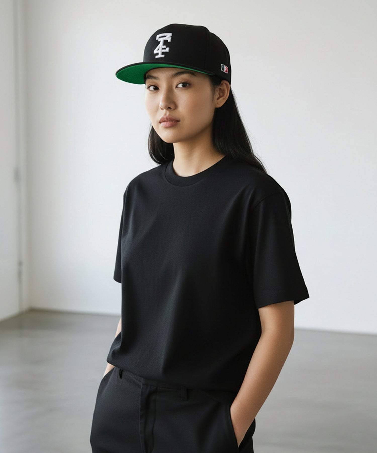 ZF 3D logo embroidered snapback cap