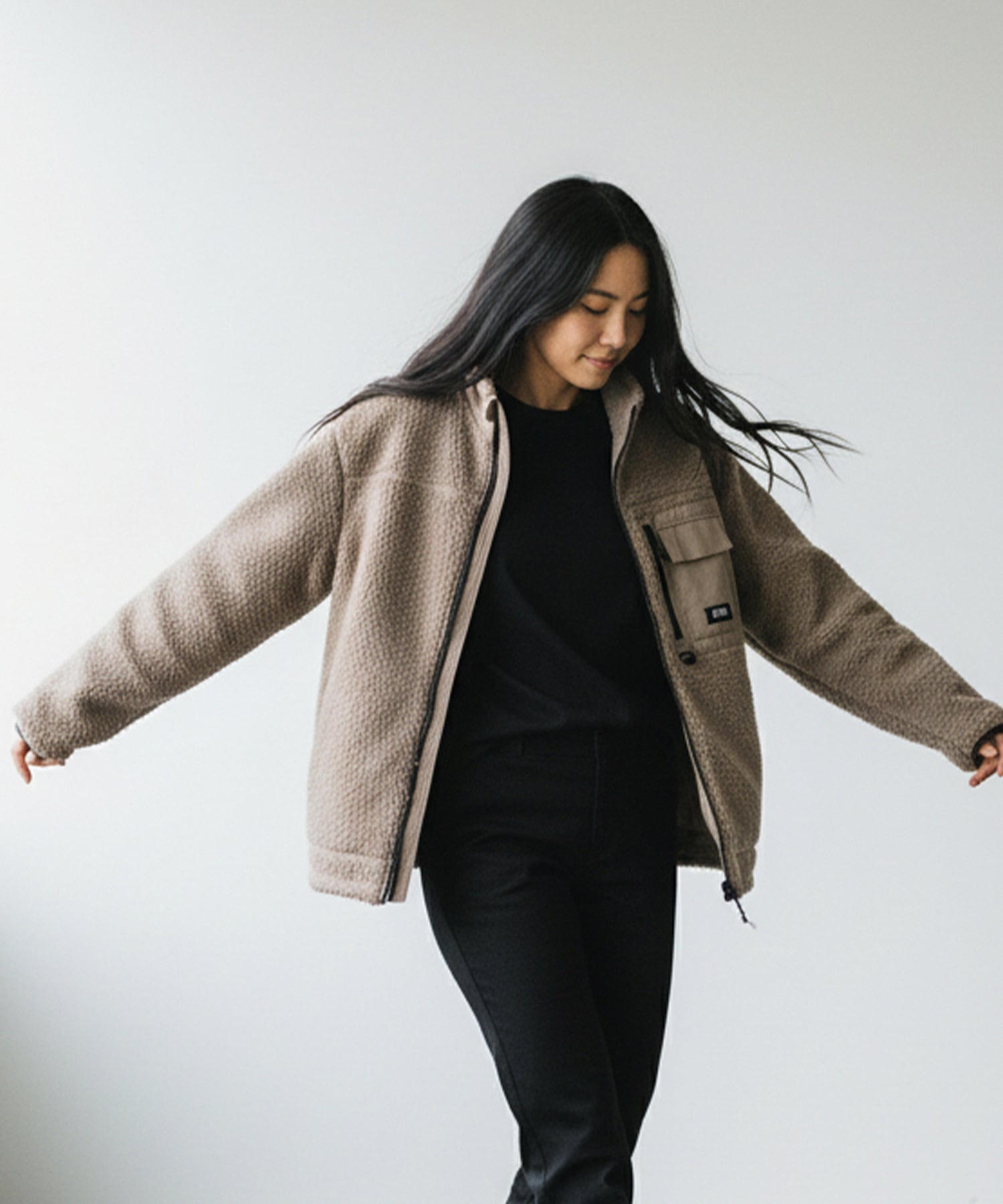 軽量ウールフリースジャケット