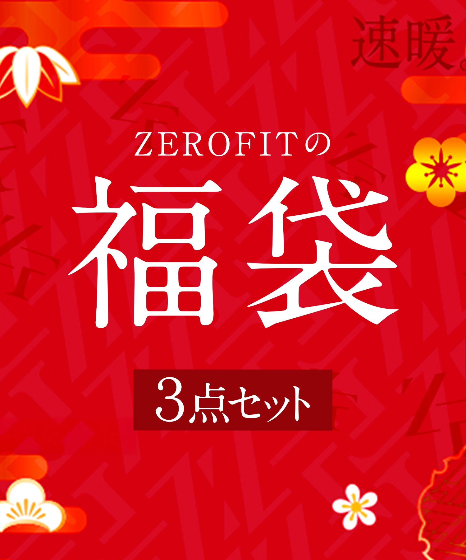 ZEROFIT 福袋 3点セット(男女兼用)【ラッピング不可】
