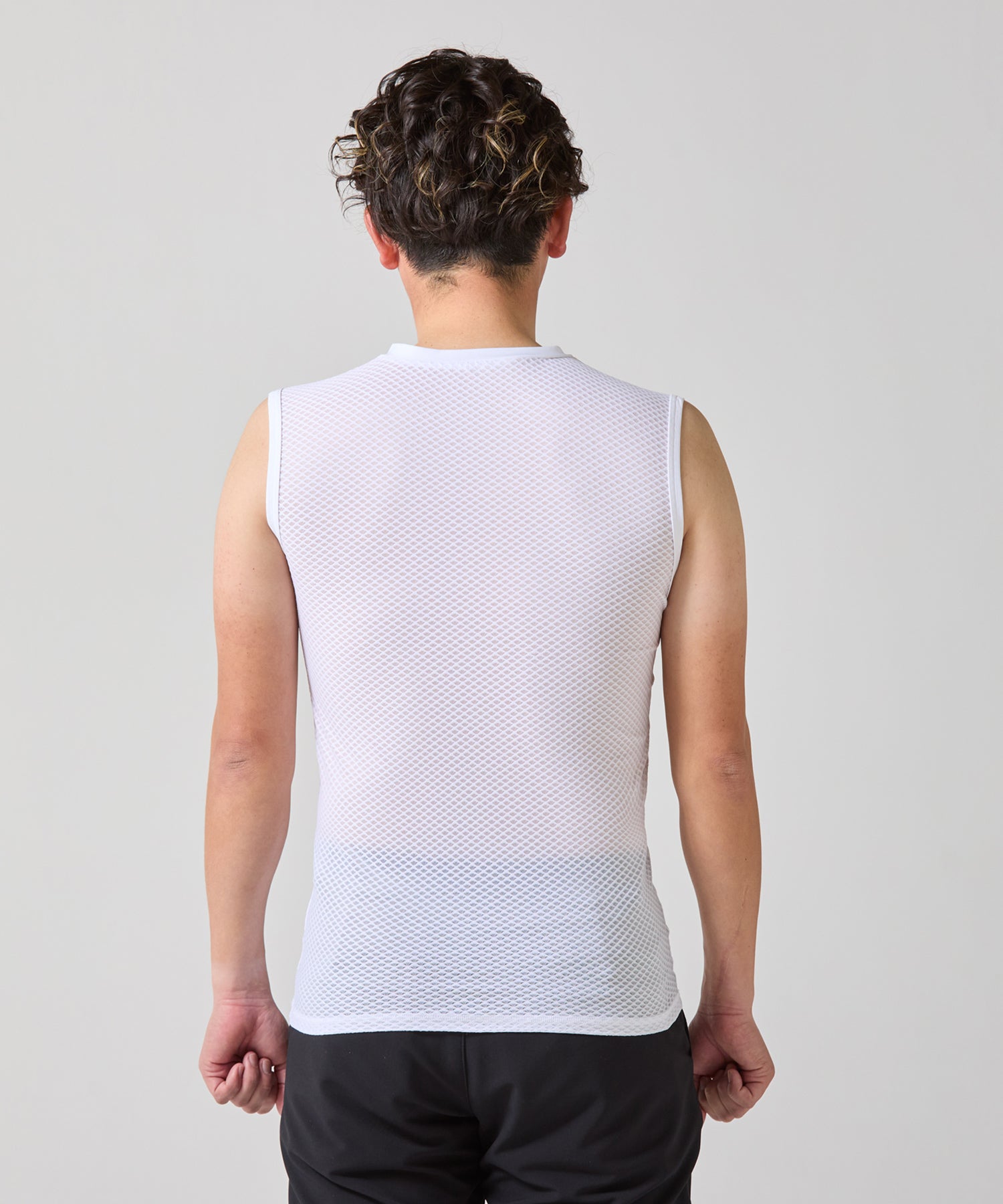 ICE MESH Ice Mesh V-neck sleeveless top