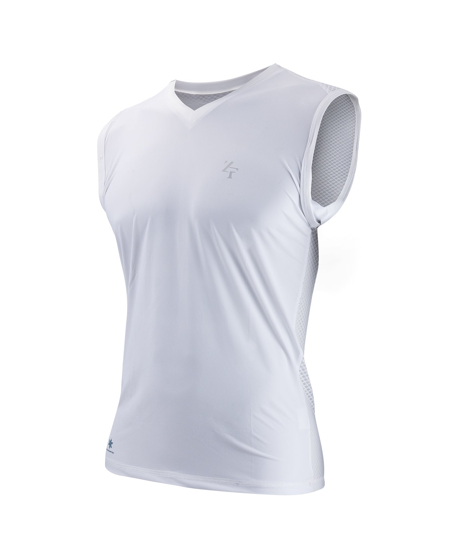 ICE MESH Ice Mesh V-neck sleeveless top