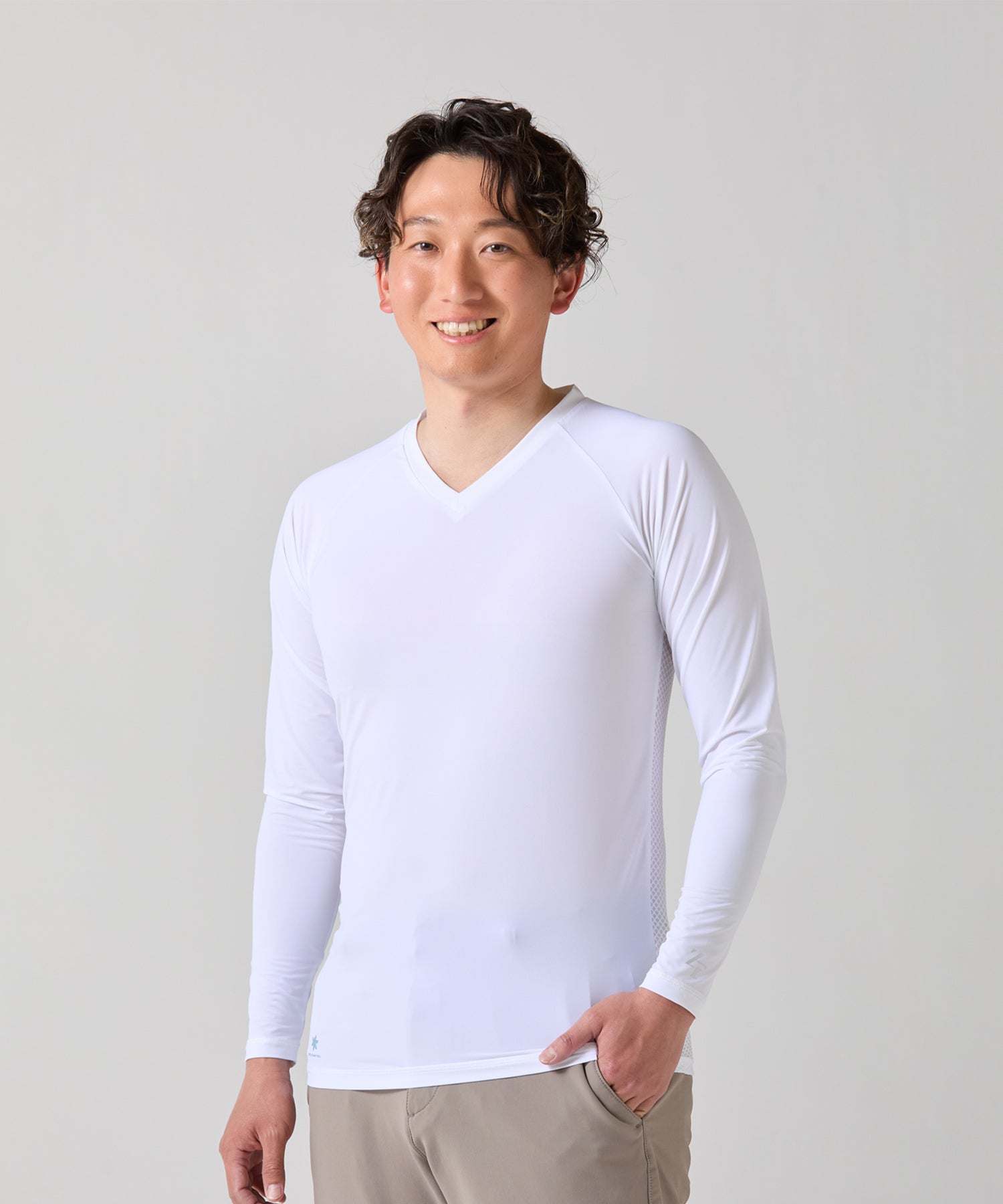 ICE MESH アイスメッシュ Vネック長袖アンダーウェア