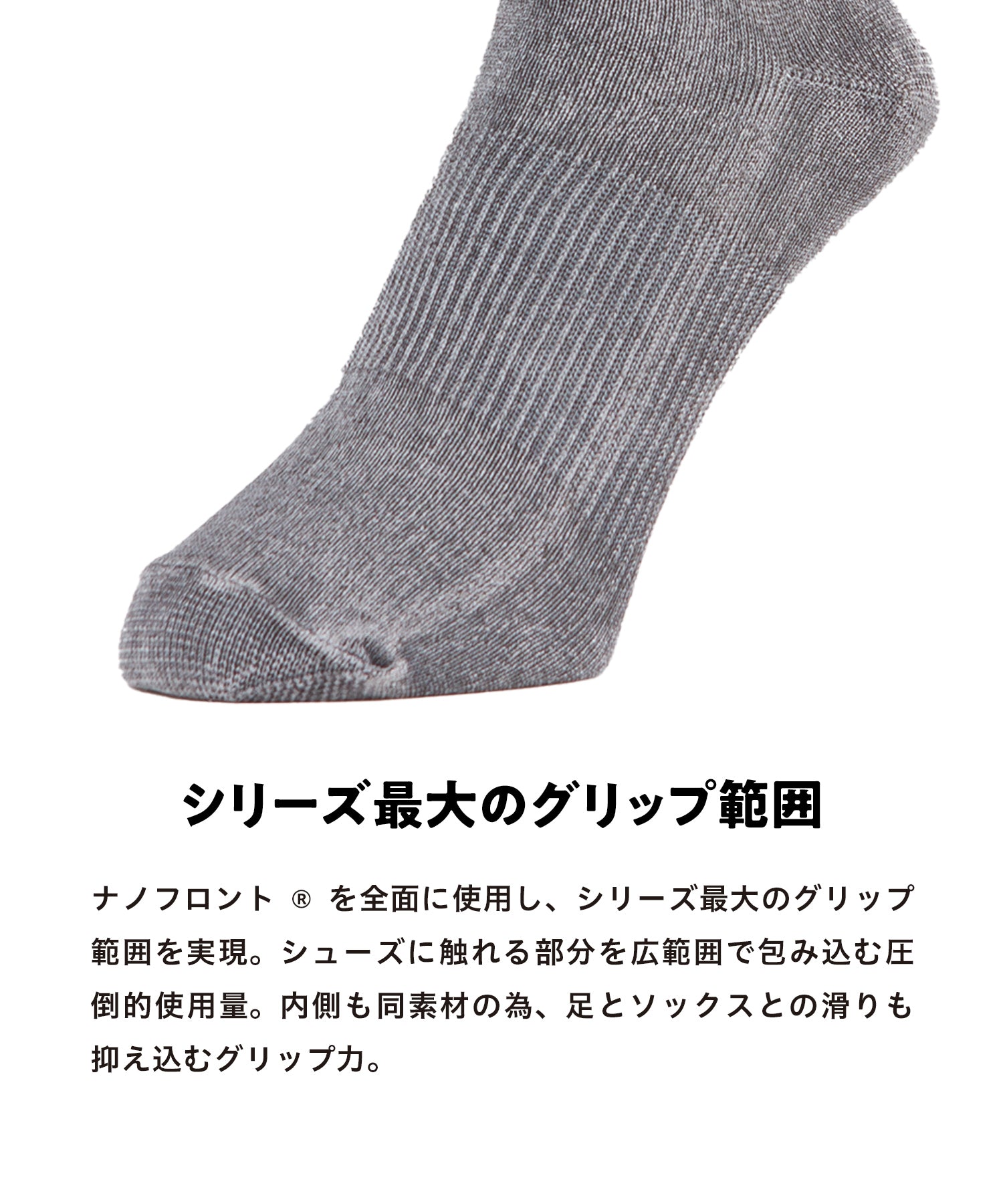 ナノバイト スポーツソックス ミドル タイプフィット