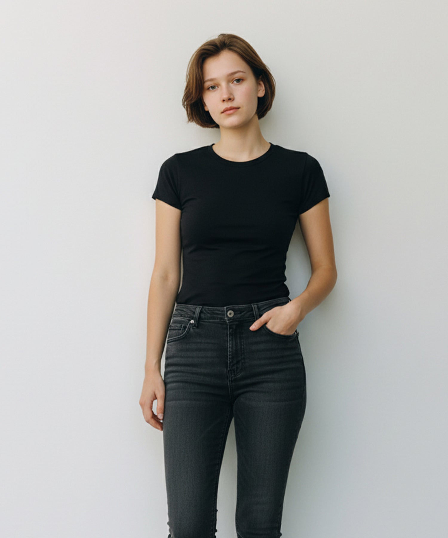 ミッドウェイトシームレスウールTシャツ