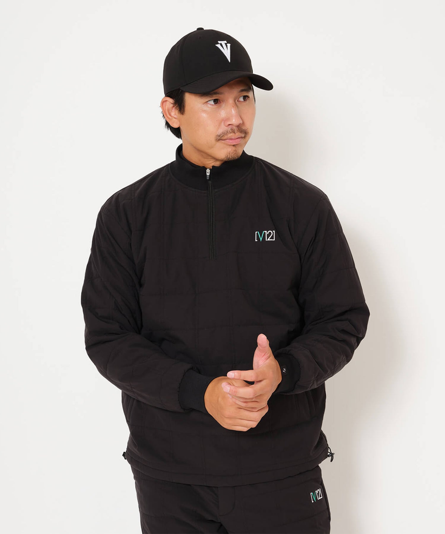 【V12コラボモデル】速暖 ヒートラブ キルティングハーフジップジャケット(メンズ)