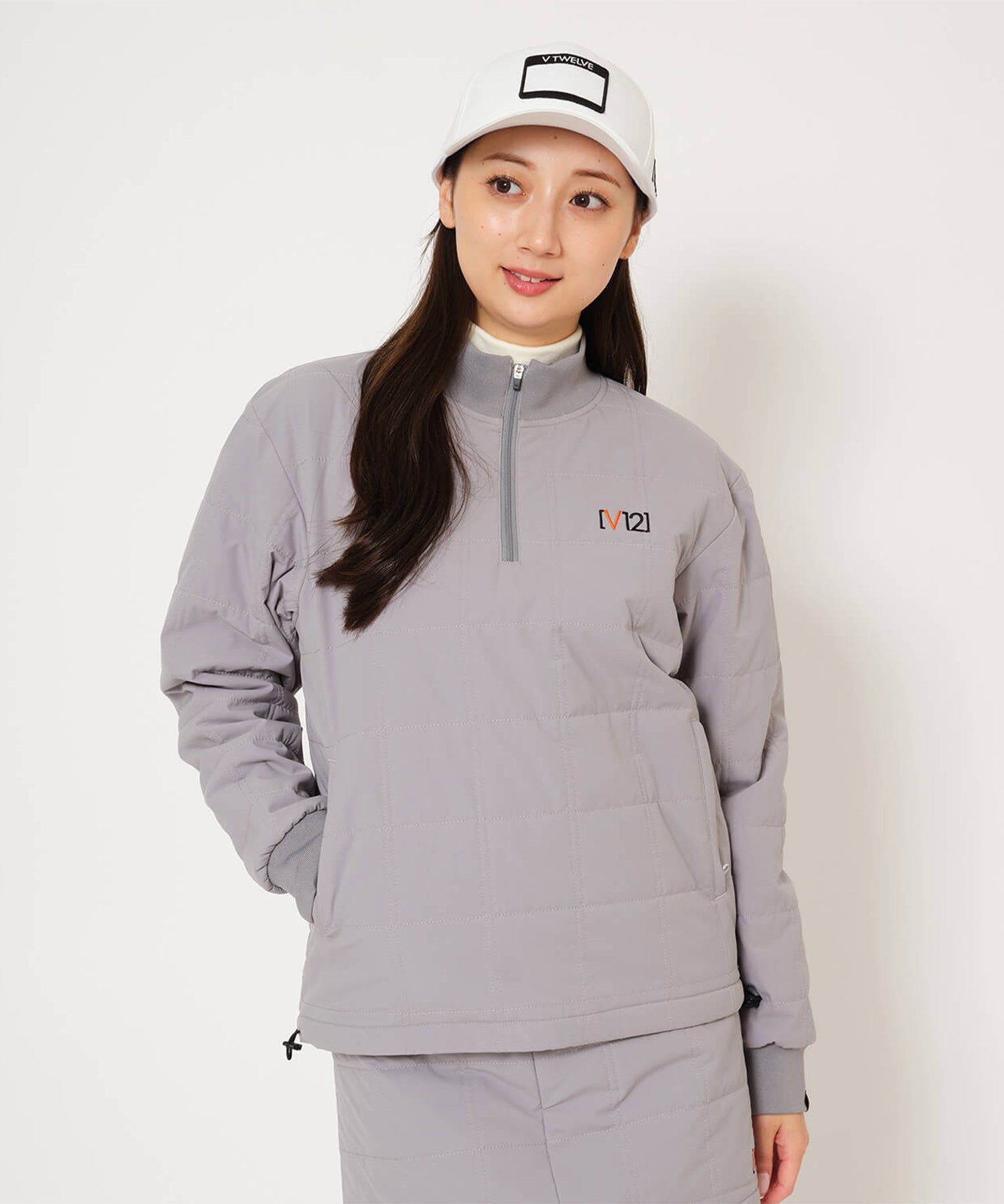 【V12コラボモデル】速暖 ヒートラブ キルティングハーフジップジャケット(レディース)