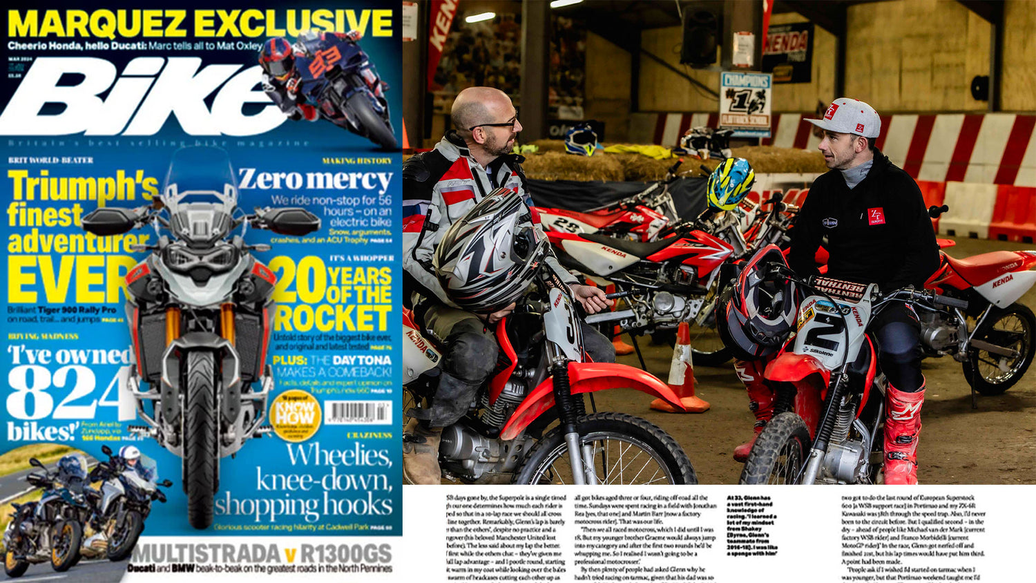 ZEROFITアスリート Glenn Irwinがイギリスのオートバイ雑誌「Bike Magazine」でインタビューされました。