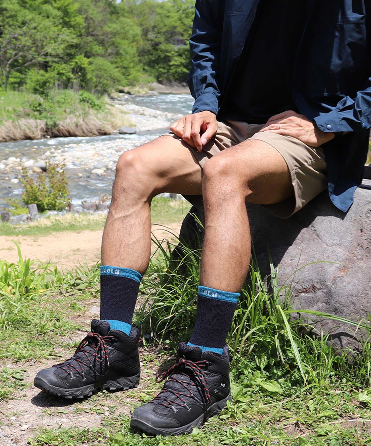 Peak Hunt Wool Socks - Mountain Line