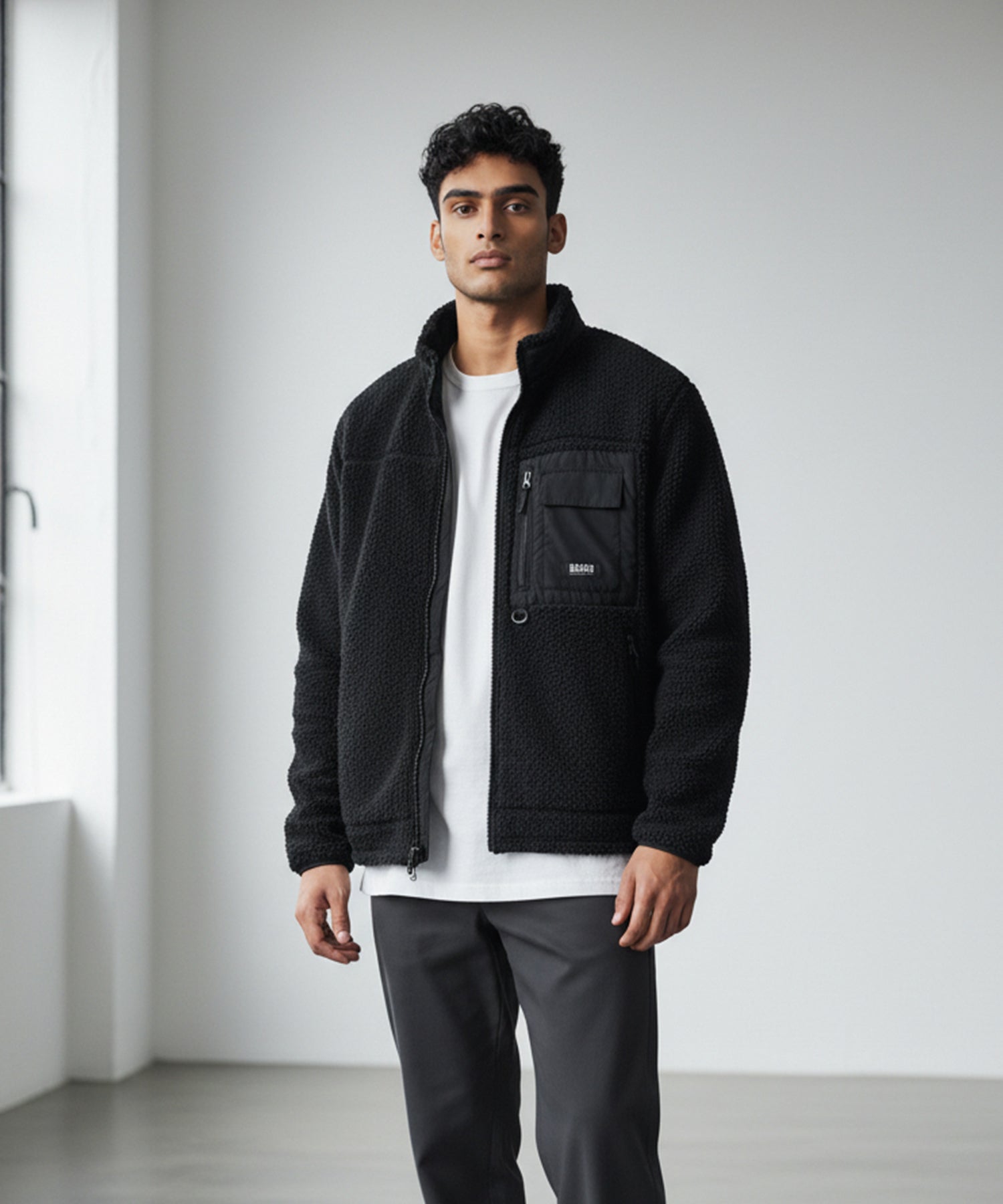 軽量ウールフリースジャケット