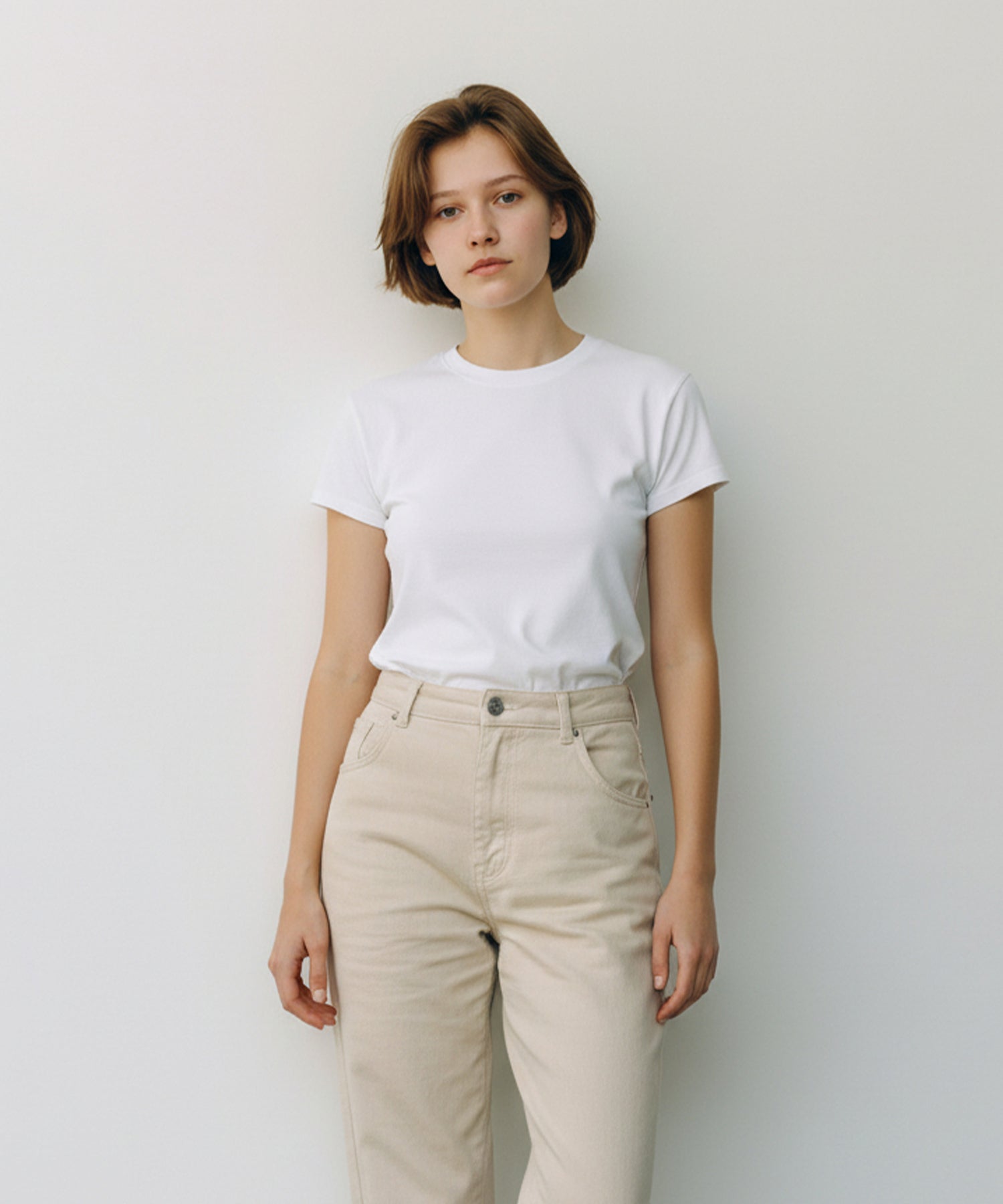 ミッドウェイトシームレスウールTシャツ